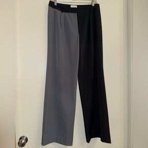 Dark blue and Gray Pinstripe Trousers